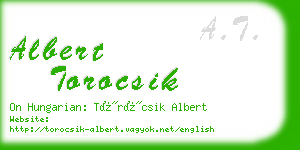 albert torocsik business card